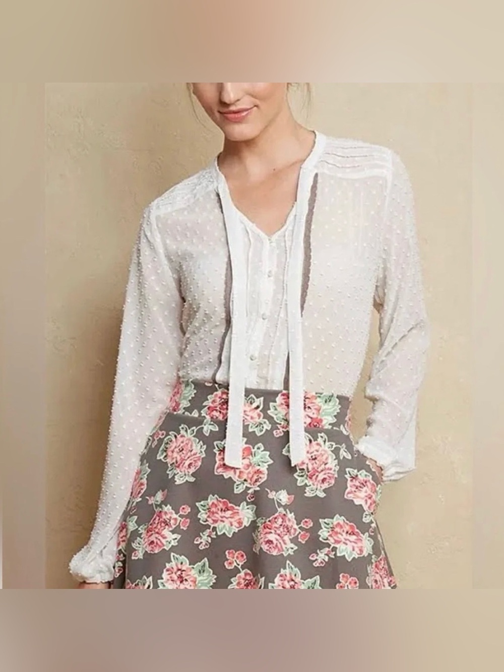 Matilda Jane Friends Forever Renae Dotted Swiss Top Blouse Shirt Size Small